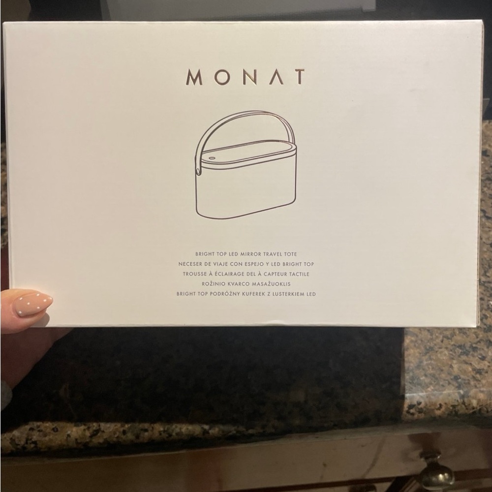 MONAT White Cosmetic Travel Bag